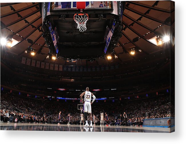 Nba Pro Basketball Acrylic Print featuring the photograph Lebron James #147 by Nathaniel S. Butler