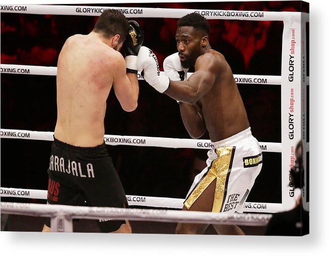 Martial Arts Acrylic Print featuring the photograph Badr vs Hesdy v GLORY 51 SuperFight Series #15 by Soccrates Images