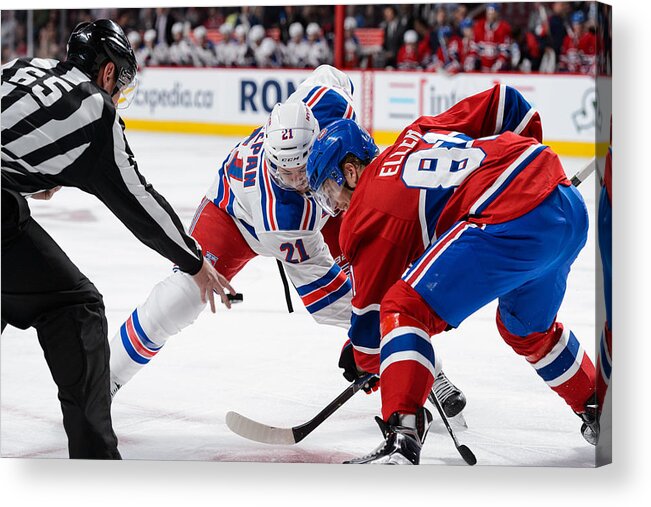 People Acrylic Print featuring the photograph New York Rangers v Montreal Canadiens #15 by Minas Panagiotakis