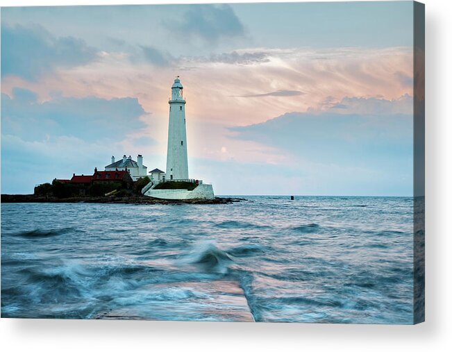 Whitley Acrylic Print featuring the photograph Saint Mary's Lighthouse at Whitley Bay #17 by Ian Middleton