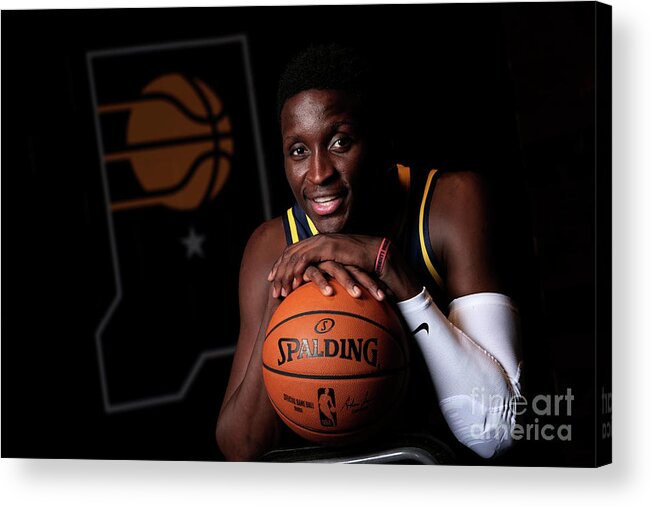 Media Day Acrylic Print featuring the photograph Victor Oladipo by Ron Hoskins