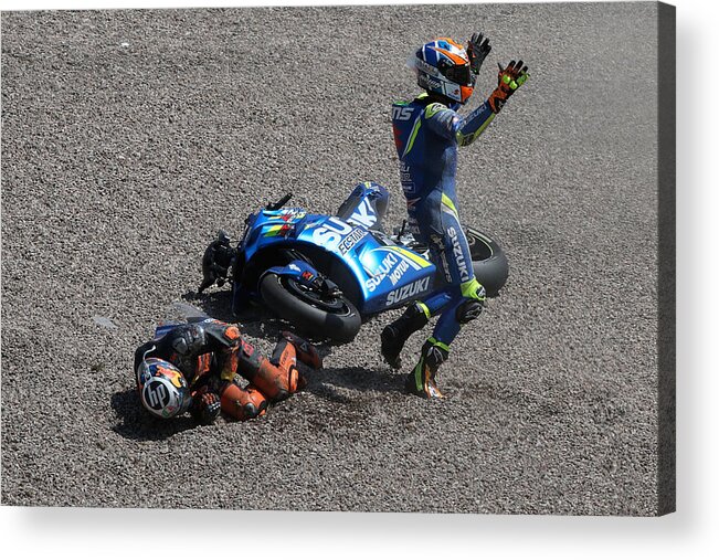 People Acrylic Print featuring the photograph MotoGp of Germany - Race #18 by Mark Wieland