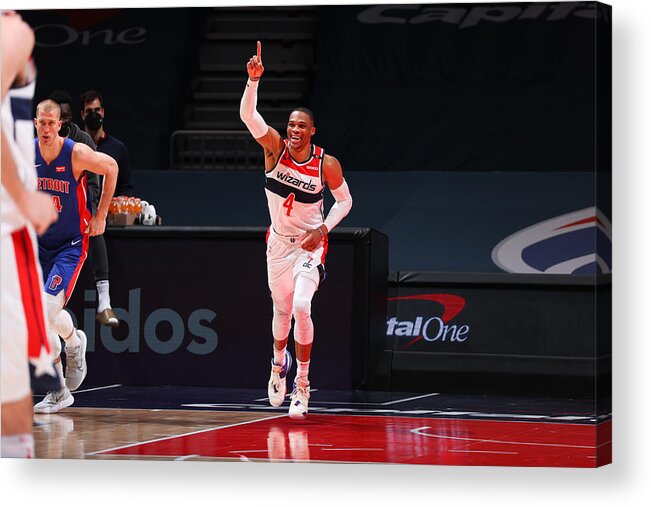 Russell Westbrook Acrylic Print featuring the photograph Russell Westbrook #18 by Ned Dishman