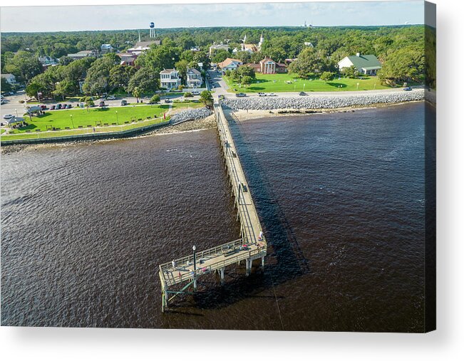 Aerial Acrylic Print featuring the photograph Southport, NC #19 by Dave Guy