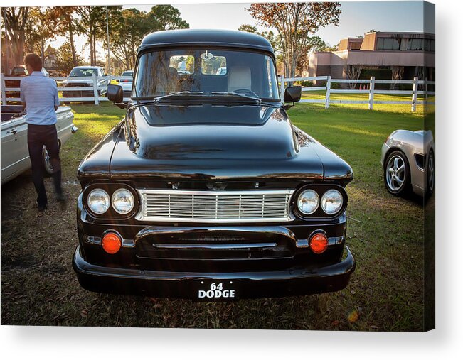 1964 Dodge Panel D100 Delivery Truck Acrylic Print featuring the photograph 1964 Dodge Panel D100 Delivery Truck X103 by Rich Franco