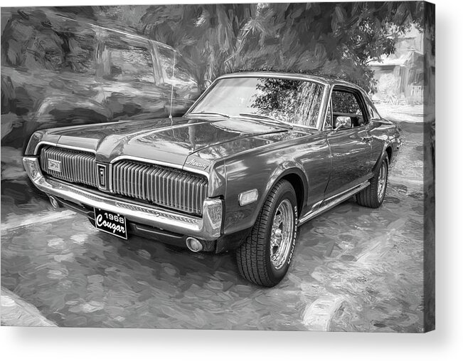 1968 Green Mercury Cougar Acrylic Print featuring the photograph 1968 Mercury Cougar X105 by Rich Franco