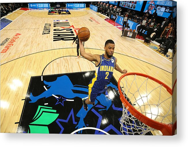 Cassius Stanley Acrylic Print featuring the photograph 2021 NBA All-Star - AT&T Slam Dunk Contest by Joe Murphy