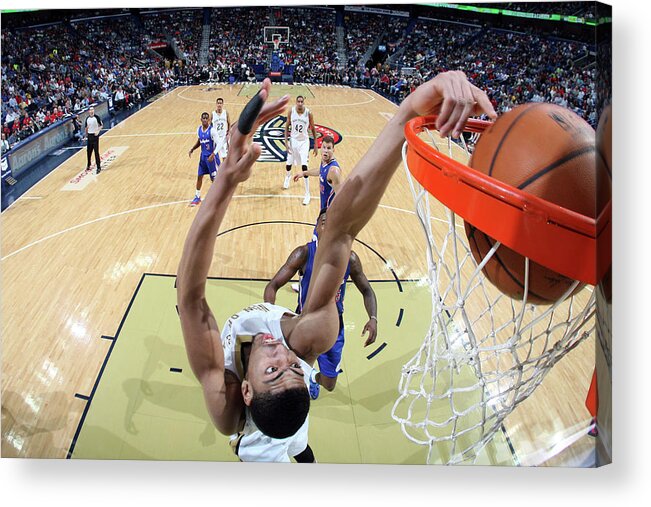 Smoothie King Center Acrylic Print featuring the photograph Anthony Davis by Layne Murdoch