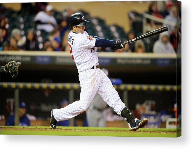 Game Two Acrylic Print featuring the photograph Brian Dozier by Hannah Foslien