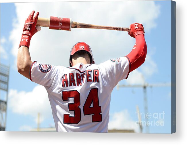 People Acrylic Print featuring the photograph Bryce Harper #2 by Greg Fiume
