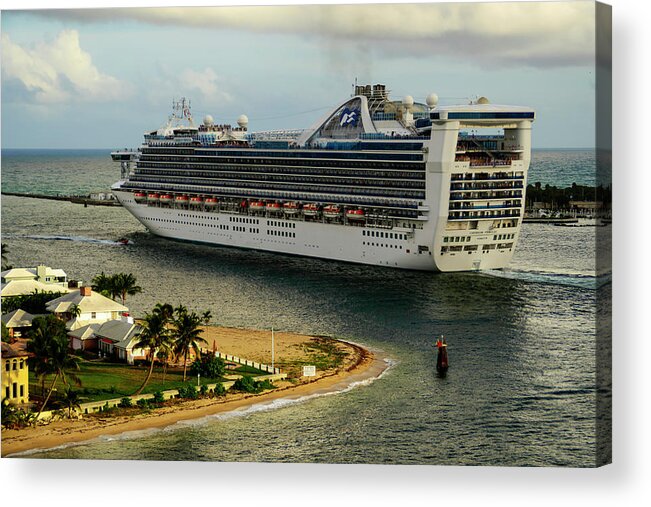 Cruise Acrylic Print featuring the photograph Caribbean Princess by AE Jones