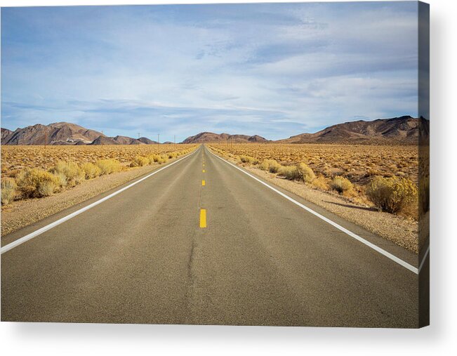 California Acrylic Print featuring the photograph Darwin Plateau - Highway 190 by Jonathan Babon