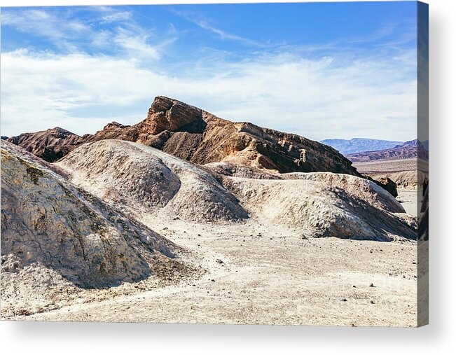 Death Acrylic Print featuring the photograph Death Valley badland landscape. California, USA. #2 by Michal Bednarek