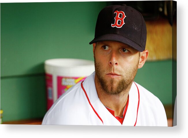 American League Baseball Acrylic Print featuring the photograph Dustin Pedroia #2 by Jared Wickerham