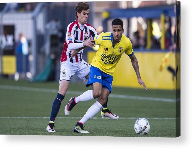 Netherlands Acrylic Print featuring the photograph Dutch Eredivisie - SC Cambuur v Willem II #2 by VI-Images