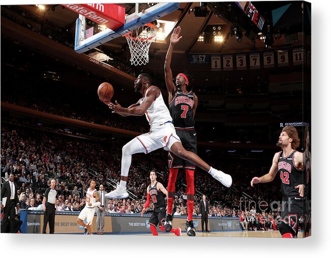 Nba Pro Basketball Acrylic Print featuring the photograph Emmanuel Mudiay by Nathaniel S. Butler