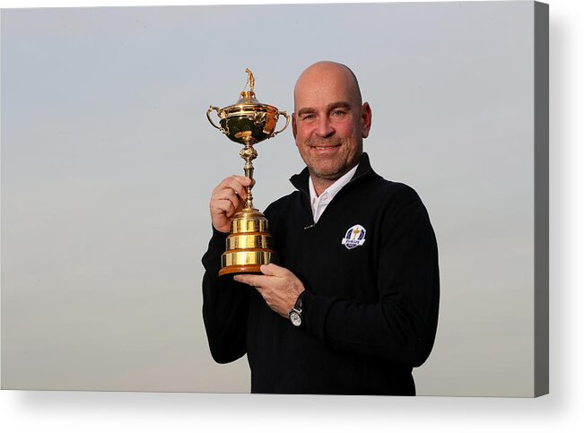 People Acrylic Print featuring the photograph European Ryder Cup Captain Announcement #2 by Andrew Redington