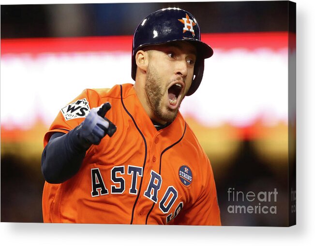 Second Inning Acrylic Print featuring the photograph George Springer by Ezra Shaw