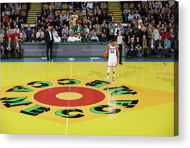 Nba Pro Basketball Acrylic Print featuring the photograph Giannis Antetokounmpo by Nba Photos