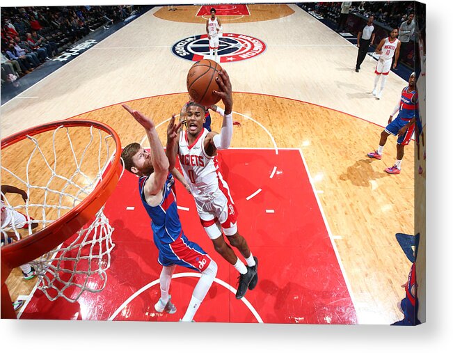 Jalen Green Acrylic Print featuring the photograph Houston Rockets v Washington Wizards #2 by Stephen Gosling