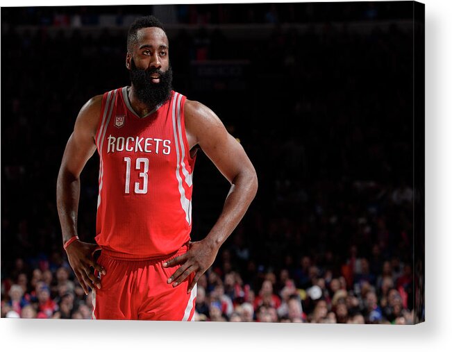 James Harden Acrylic Print featuring the photograph James Harden #2 by David Dow