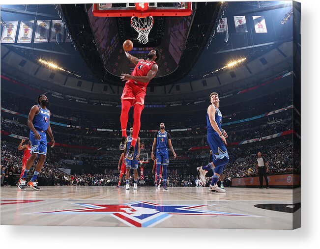 Nba Pro Basketball Acrylic Print featuring the photograph Joel Embiid by Nathaniel S. Butler