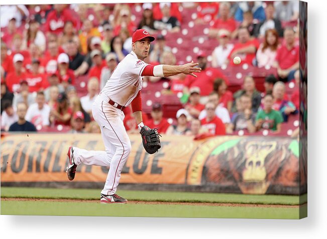 Great American Ball Park Acrylic Print featuring the photograph Joey Votto by Andy Lyons