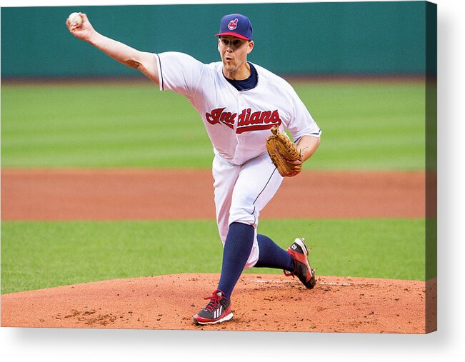 American League Baseball Acrylic Print featuring the photograph Justin Masterson by Jason Miller