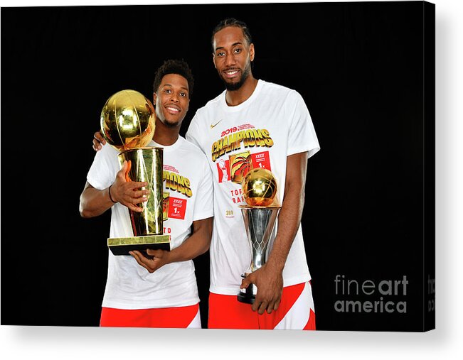 Playoffs Acrylic Print featuring the photograph Kawhi Leonard and Kyle Lowry by Jesse D. Garrabrant