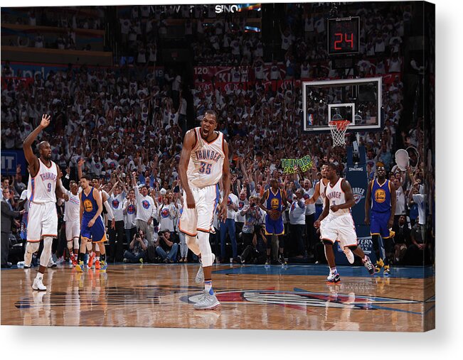 Kevin Durant Acrylic Print featuring the photograph Kevin Durant #2 by Andrew D. Bernstein