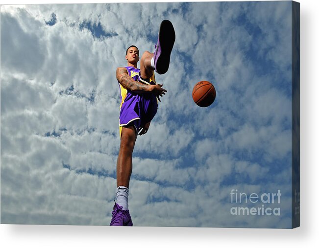 Nba Pro Basketball Acrylic Print featuring the photograph Kyle Kuzma by Jesse D. Garrabrant