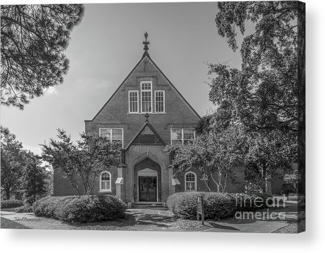 Mercer University Acrylic Print featuring the photograph Mercer University Groover Hall by University Icons