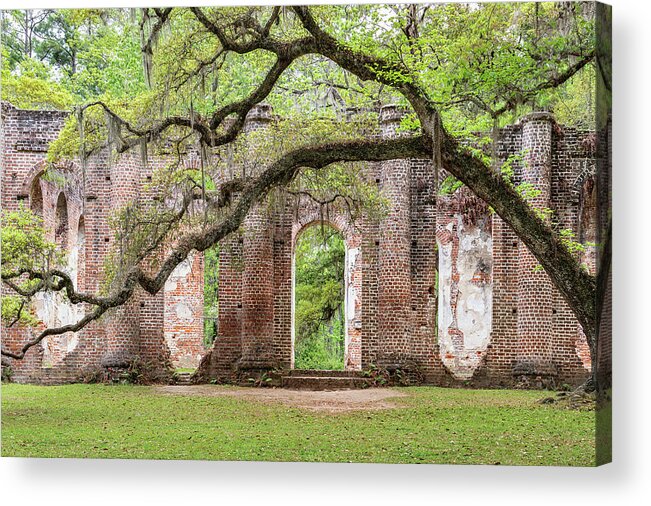 Brick Acrylic Print featuring the photograph Old Sheldon Church Ruins, South Carolina #2 by Dawna Moore Photography