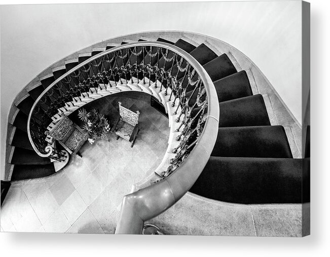 Cheekwood Acrylic Print featuring the photograph Spiral Staircase at The Cheekwood Estate and Gardens Nashville Tennessee #3 by Dave Morgan