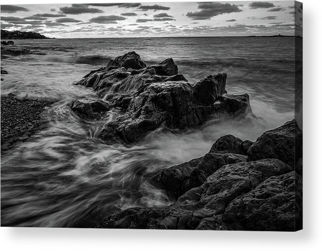 New Hampshire Acrylic Print featuring the photograph Sunrise On The Rocks, Fort Foster. #2 by Jeff Sinon