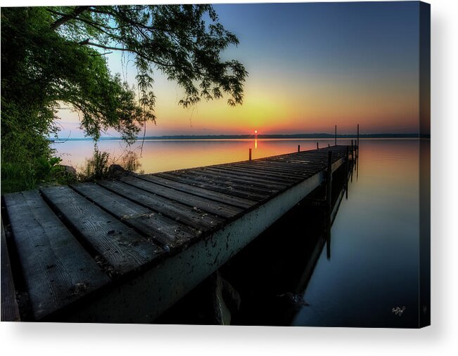 Sunrise Acrylic Print featuring the photograph Sunrise over Cayuga Lake #2 by Everet Regal