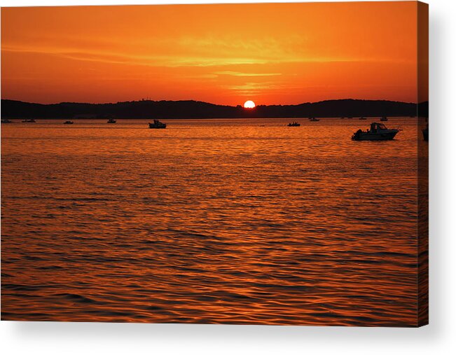 Sunset Acrylic Print featuring the photograph Sunset over the Brijuni Islands #2 by Ian Middleton