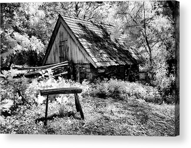 Dir-ea-0703-b Acrylic Print featuring the photograph The Old Stool #2 by Paul W Faust - Impressions of Light