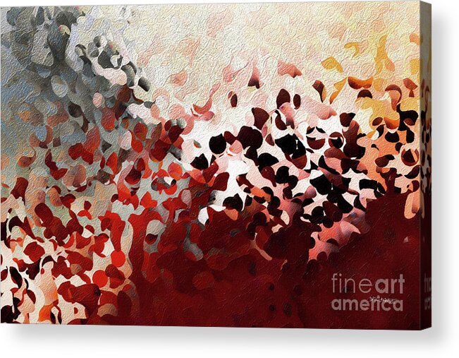 Red Acrylic Print featuring the painting 2 Timothy 1 6. Stir Up The Gift. by Mark Lawrence