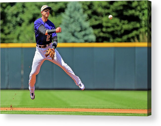 People Acrylic Print featuring the photograph Troy Tulowitzki by Justin Edmonds