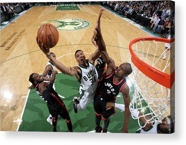 Giannis Antetokounmpo Acrylic Print featuring the photograph Giannis Antetokounmpo #20 by Gary Dineen