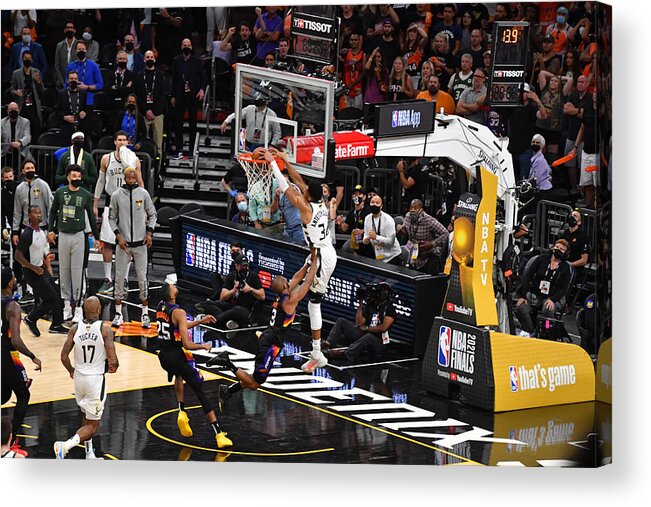 Playoffs Acrylic Print featuring the photograph Giannis Antetokounmpo by Jesse D. Garrabrant