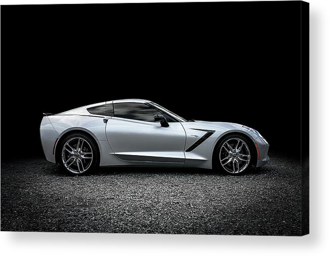 Corvette Acrylic Print featuring the digital art 2014 Corvette Stingray by Douglas Pittman