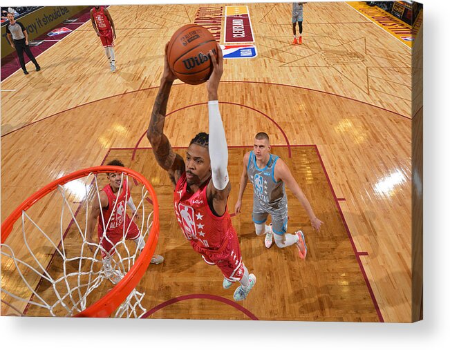 Ja Morant Acrylic Print featuring the photograph 2022 NBA All-Star Game by Jesse D. Garrabrant