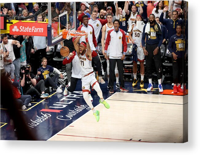 Playoffs Acrylic Print featuring the photograph 2023 NBA Finals - Miami Heat v Denver Nuggets by Joe Murphy