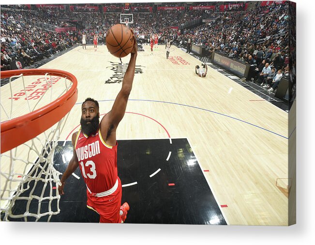 James Harden Acrylic Print featuring the photograph James Harden #22 by Andrew D. Bernstein