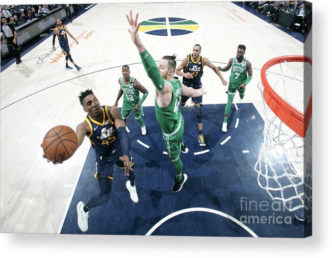 Nba Pro Basketball Acrylic Print featuring the photograph Donovan Mitchell by Melissa Majchrzak