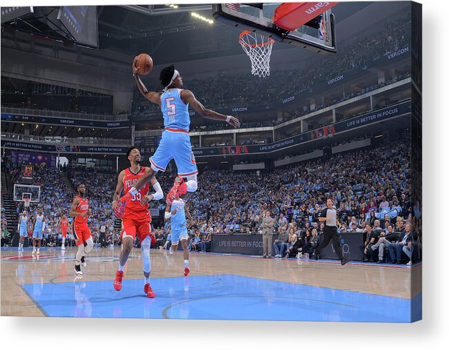 Nba Pro Basketball Acrylic Print featuring the photograph De'aaron Fox by Rocky Widner