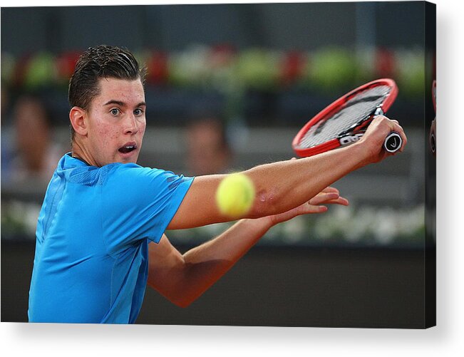 Tennis Acrylic Print featuring the photograph Mutua Madrid Open - Day Four #25 by Clive Brunskill