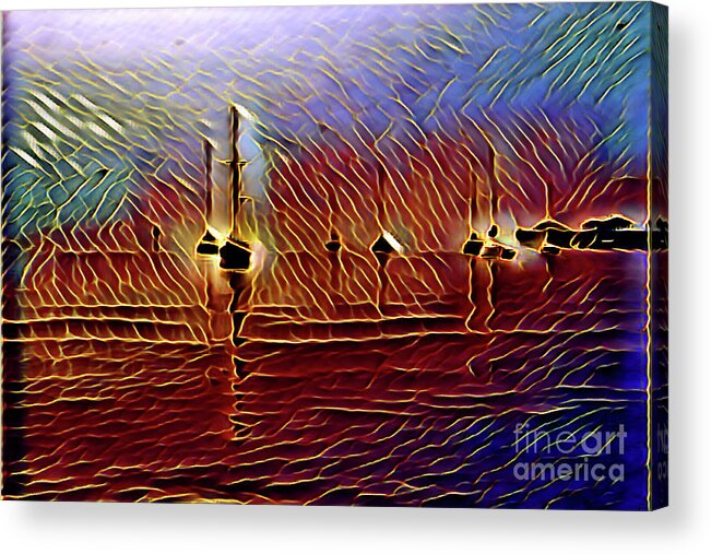 2003 Acrylic Print featuring the photograph Marsh in Abstract II by Theresa Fairchild